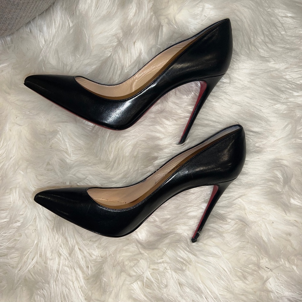 Christian louboutin pigalle follies 100mm napa leather size 40.5 black